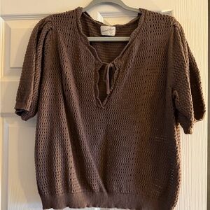 Universal Thread Chocolate Knit Top